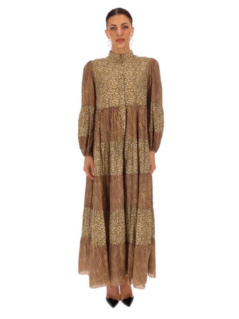 Zimmermann Animal Print Tiered Maxi Dress 1